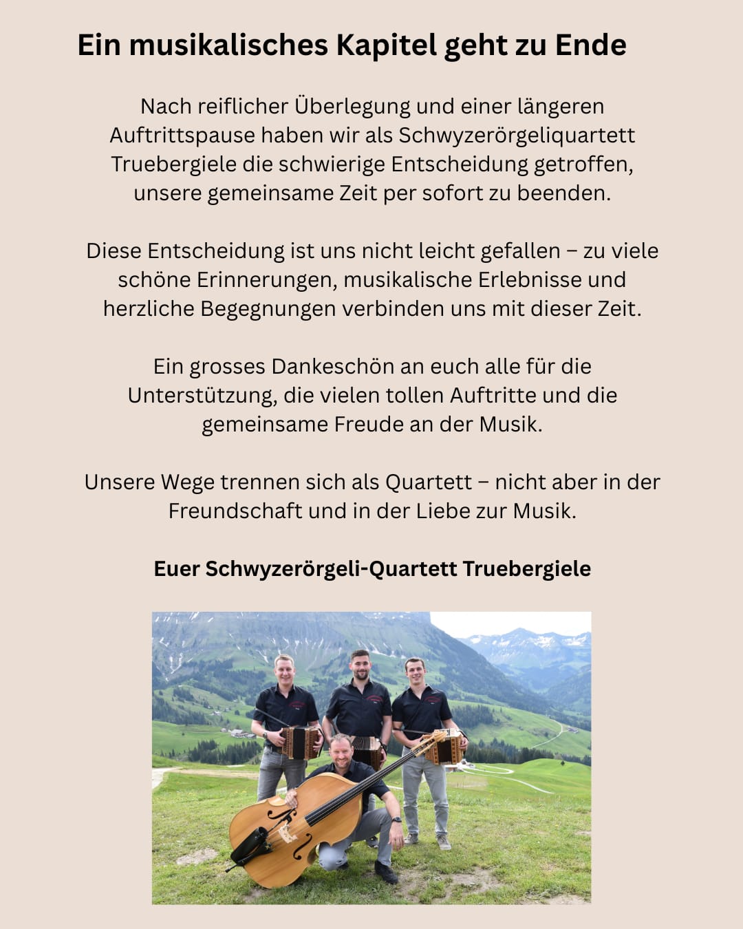 Truebergiele ende